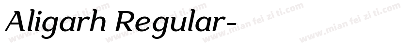Aligarh Regular字体转换